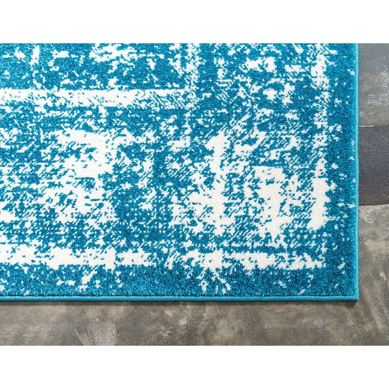 Tapis oriental bleu / blanc Murawski, Rectangle 9 pi x 12 pi