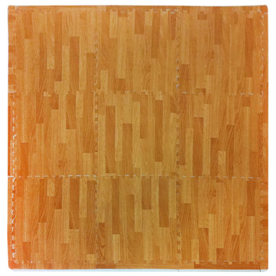 Wood Print 36'' L Interlocking Foam Playmat