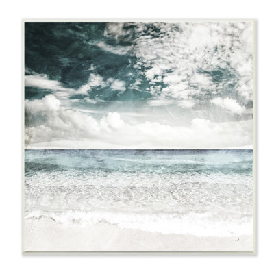 Misty Beach Clouds Sea Shoreline Collage Design par Sophie 6 - Peinture