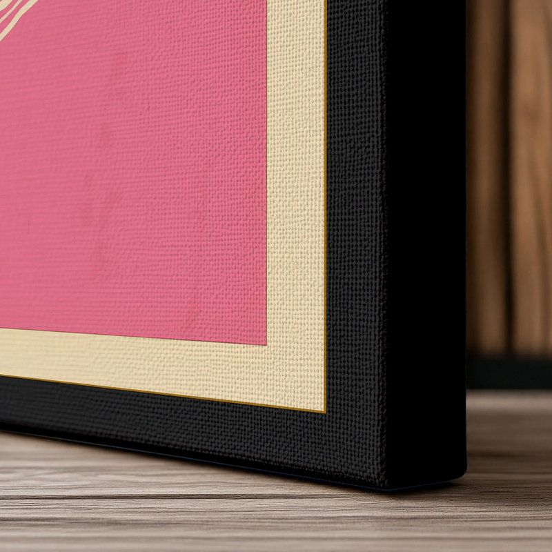 Pizza Pie Retro - Wrapped Canvas, 36x24 - 91.4 x 61.0 cm, Black Border