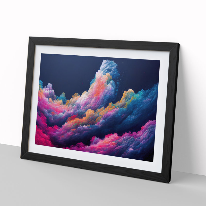 XH1022-6590X Cosmos Vol.4 - Single Picture Frame Painting, Black, 34cm H x 46cm W x 2cm D