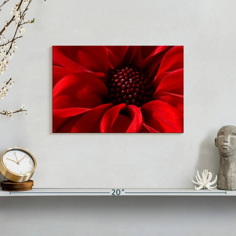 Harnek Red Flower Bloom, 8" H x 12" W