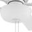 Gallant 52 in. LED Indoor/Covered Outdoor Matte White Hugger Ceiling Fan with Pull Chain Control and Bulbs Included-1521740620