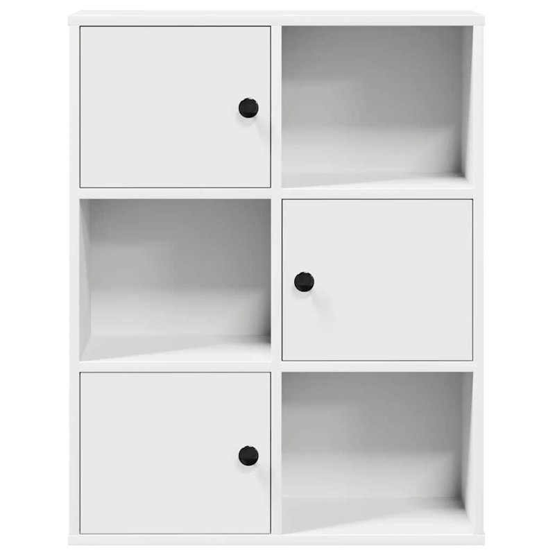 Bookcase 60X24x76.5 Cm Engineered Wood, White