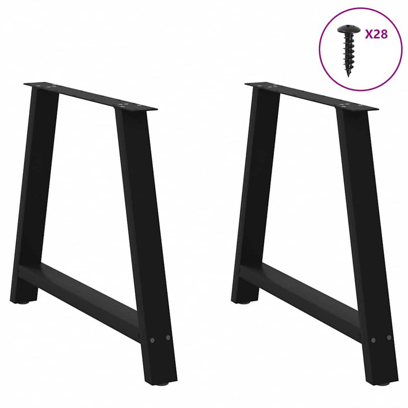 Sarbash Table Leg, 73cm H x 90cm W, Black