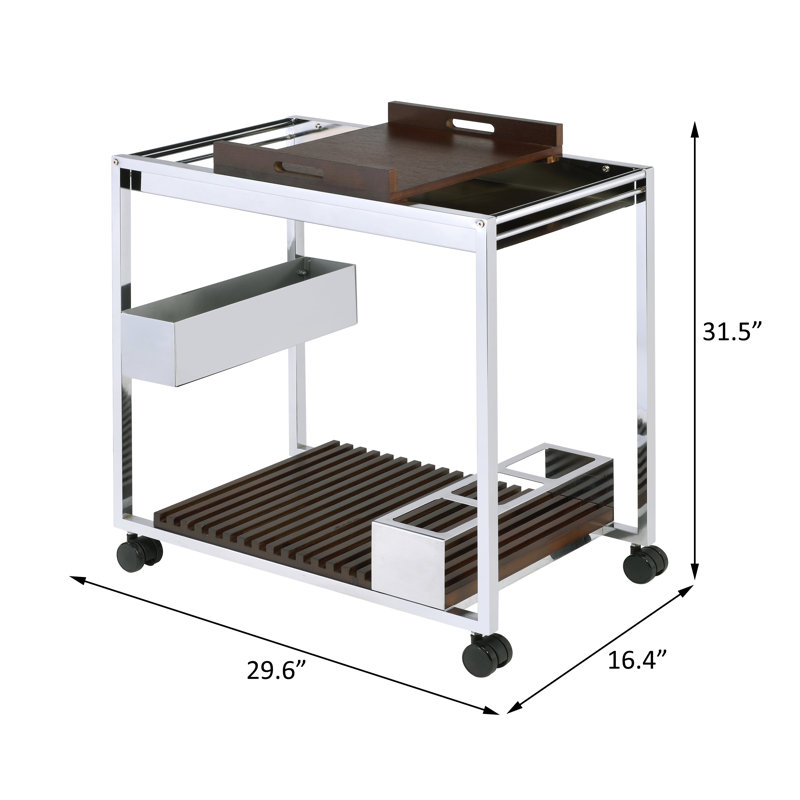 Serving Cart, Chrome