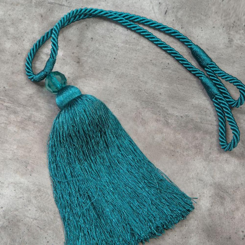 Loudonville Fabric 10cm Curtain Tieback, Turquoise