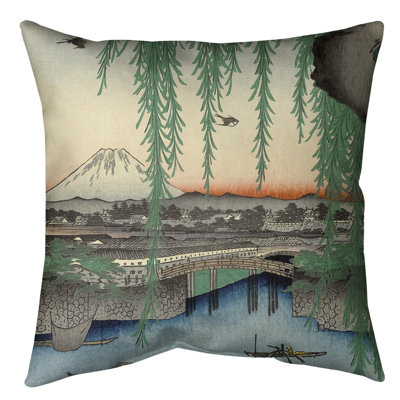 Yatsumi Bridge Throw Pillow
