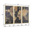 Carte du monde, ensemble de 3 impressions