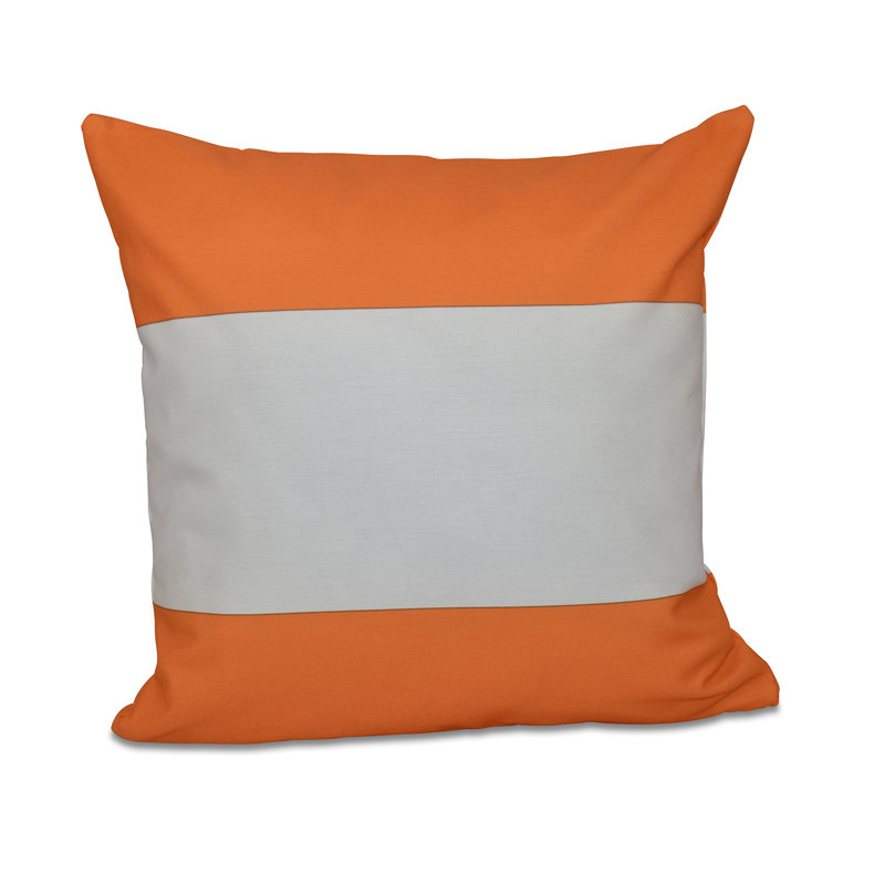 Striped Reversible Throw Pillow, Celosia Orange, 26" x 26"