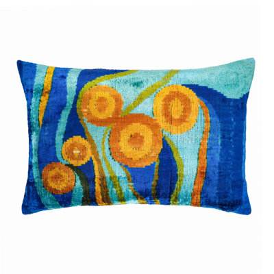Star Night Silk Velvet Ikat Pillow