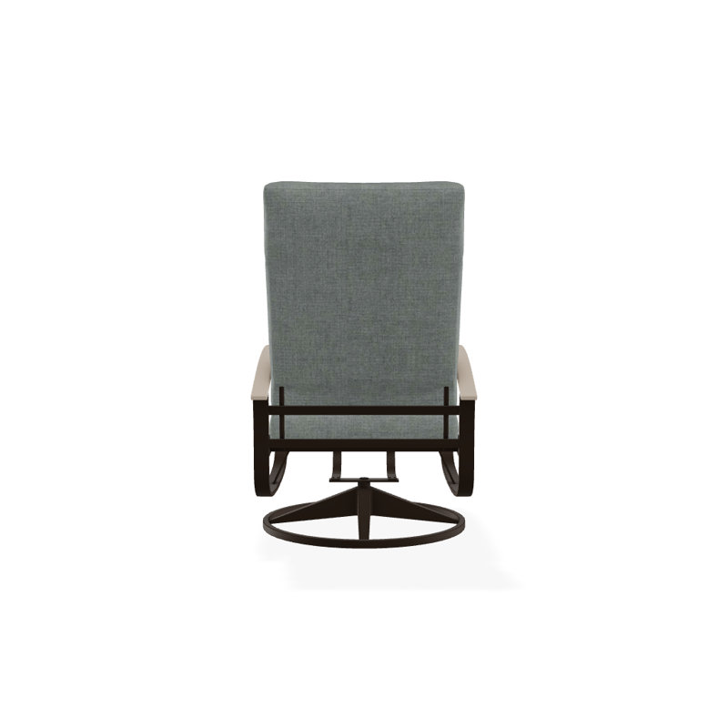 Belle Isle Outdoor Swivel Lounge Chair, Mineral Blue, Desert P60, Textured Kona