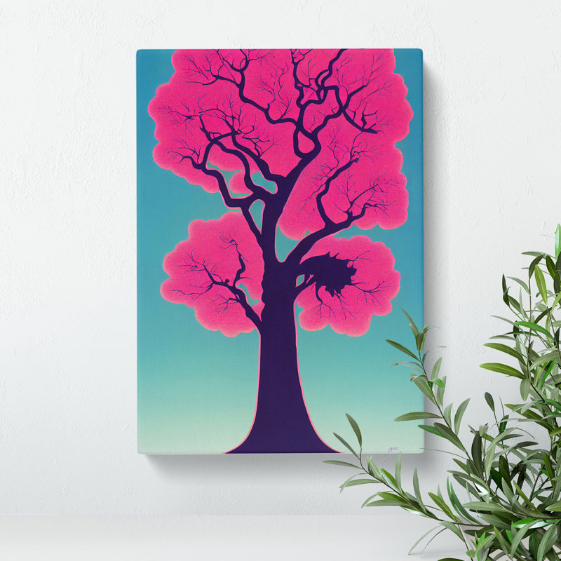 Cherry Blossom Tree No.1 - Print, Wrapped Canvas, 50cm H x 35cm W x 3cm D, No Matte