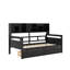 Lit de jour simple, support en lattes de bois, avec tablettes de chevet et deux tiroirs-459156991-459156962