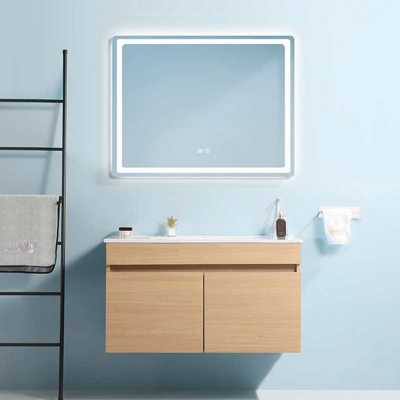 Vedat 23.81'' Single Bathroom Vanity with Solid Wood Top
