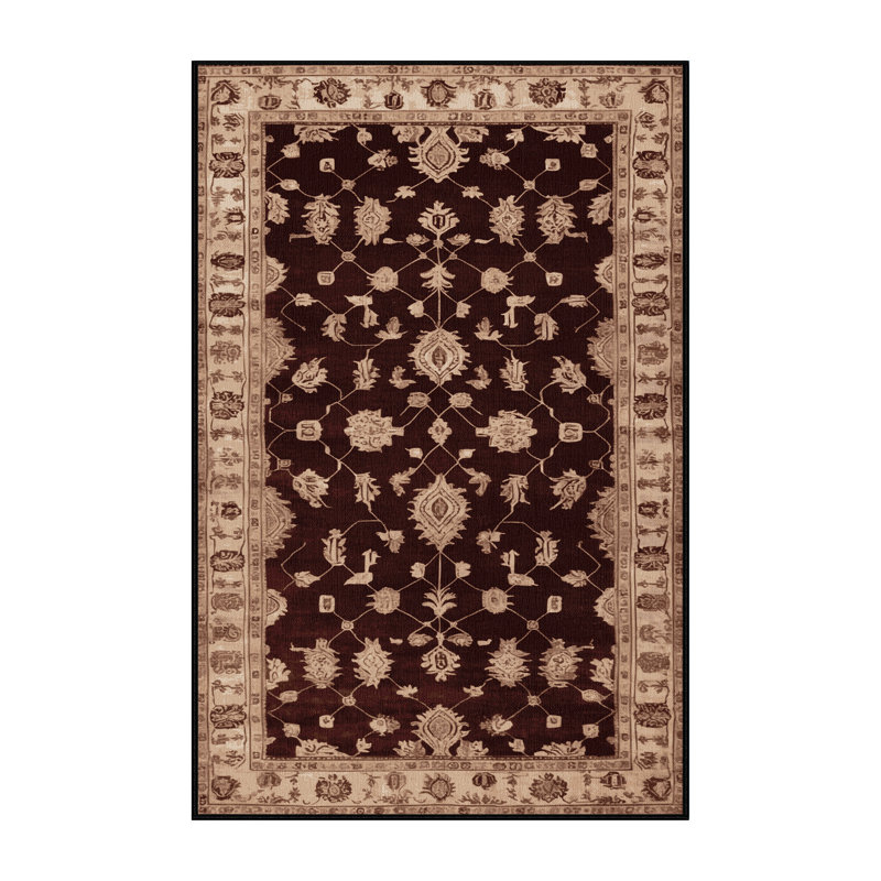 Tapis noir surteint lavable à la machine, Rectangle 4 pi x 6 pi