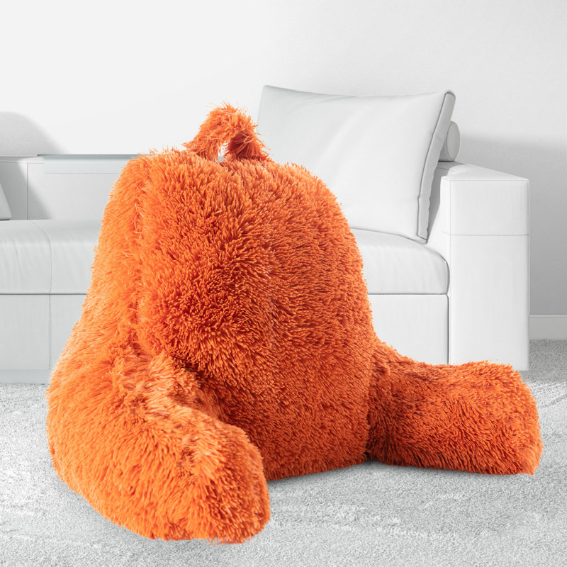Housse et insert de coussin en fausse fourrure , rouille
