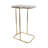 Side Table with Agate Top and Gold Metal Base, C-Shaped End Table for Living Room, Modern Accent Table, 24"-1600334079