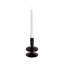 Sculptural 5" Glass Candle Holder - Modern Tabletop Candle Holder with Rounded Accent Base-1442908120