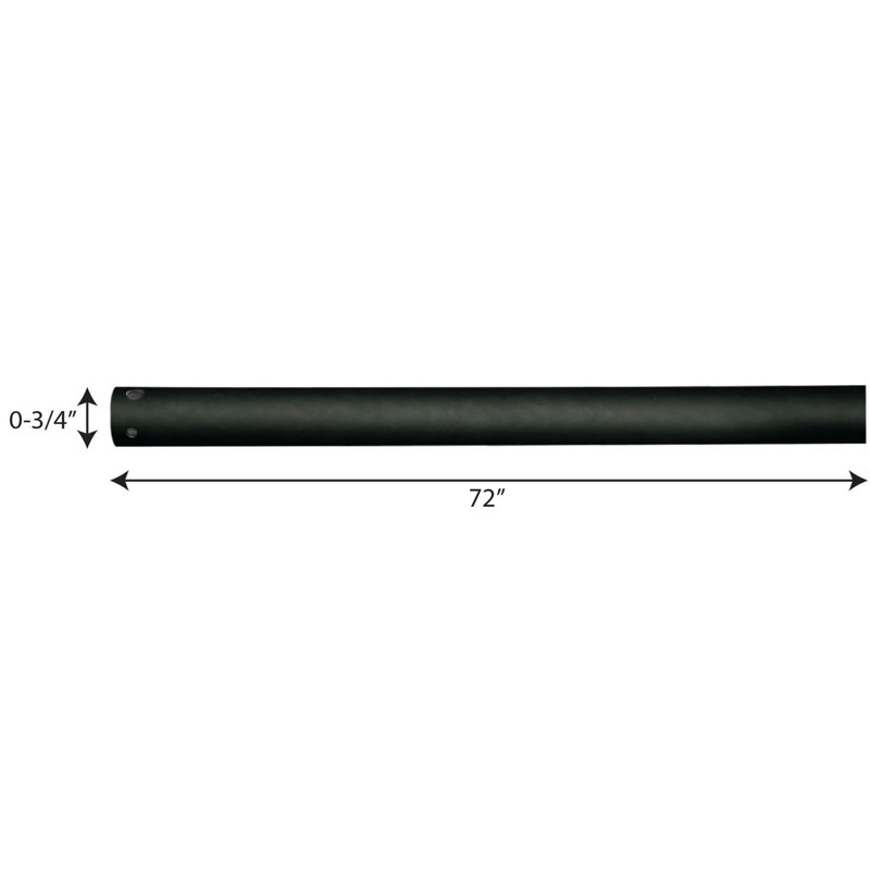 AirPro 72" Ceiling Fan Downrod, Forged Black