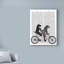 « schnauzer tandem text », reproduction d’impression sur toile tendue-33420503