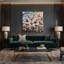 Oiseau, chant, moineau gris, art mural sur toile-439171047