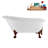 58" Streamlin Clawfoot Tub,Tray,Drain, Clawfeet-101628930-102219861