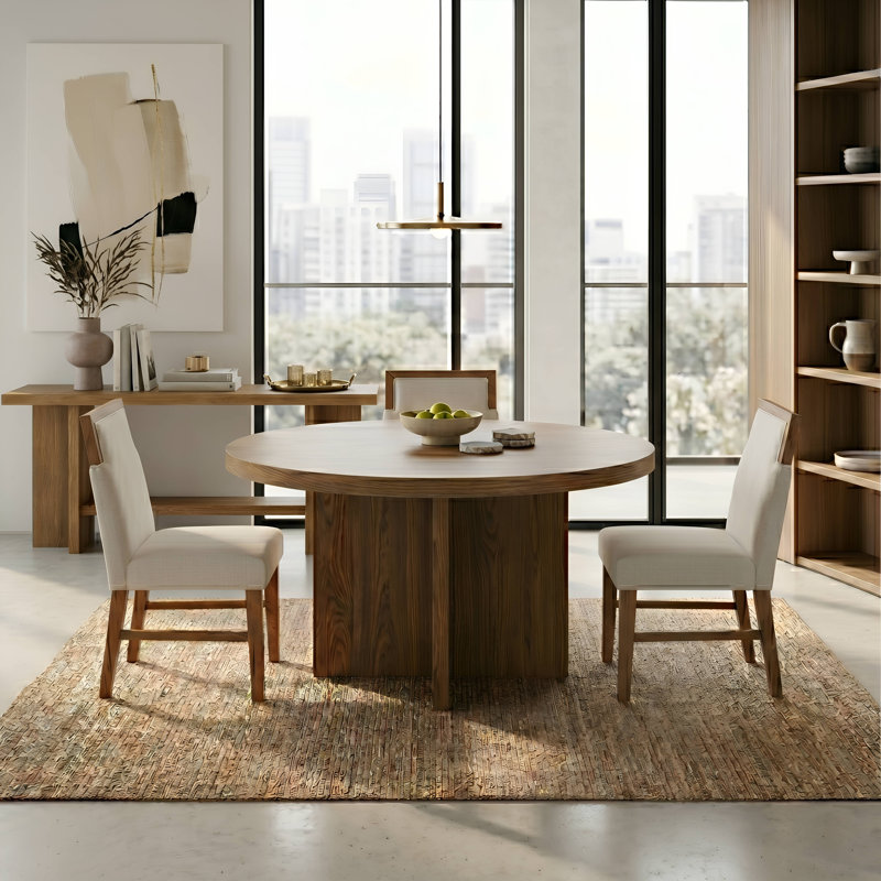 Table ronde Crosby, chêne, Oak