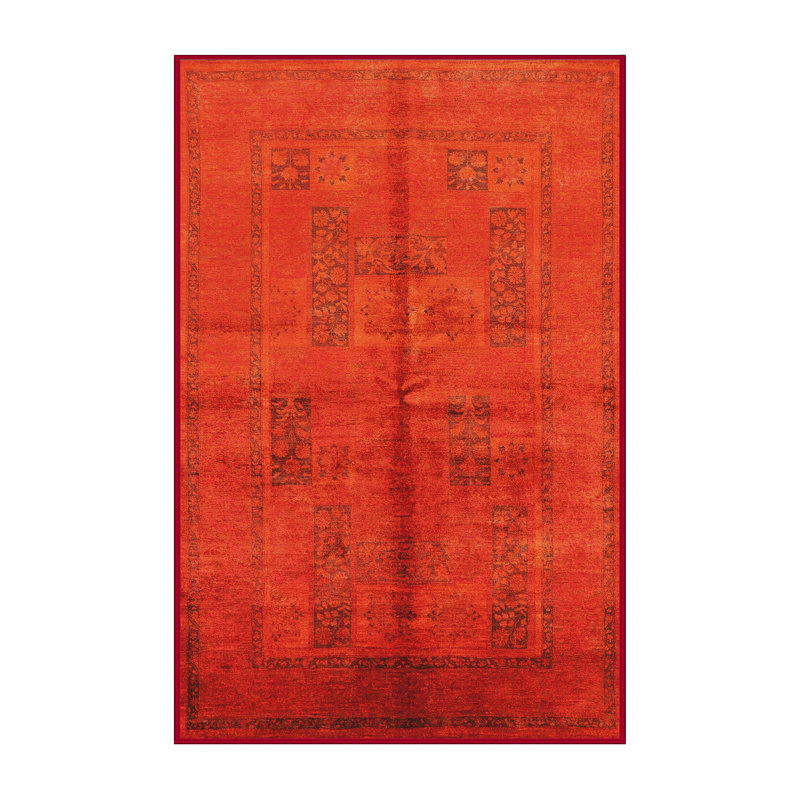 Tapis oriental orange, Rectangle 3 pi x 5 pi