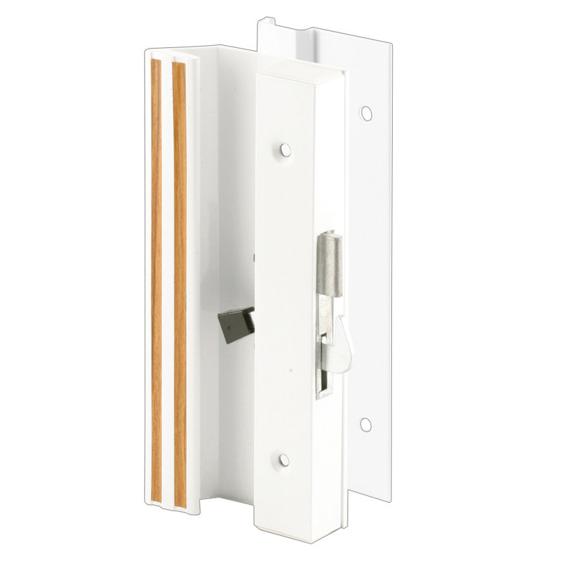 Low Profile/Low Base White Aluminum Latch Handle