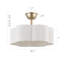19.7" Scalloped Rope Ceiling Fan with Light Kit and Remote Control
