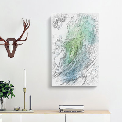 The Curl Of A Wave - Wrapped Canvas Print