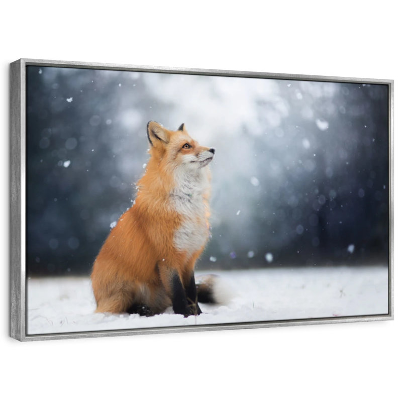Dreamy Winter Fox, 21" H x 31" W