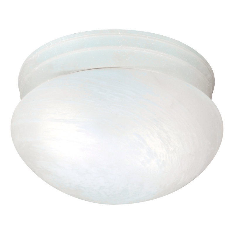 Daughtrey Glass Flush Mount, Alabaster, Polished Brass