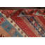 Tapis rouge en laine noué à la main de conception unique 5 pi 10 po x 8 pi 8 po New Age
