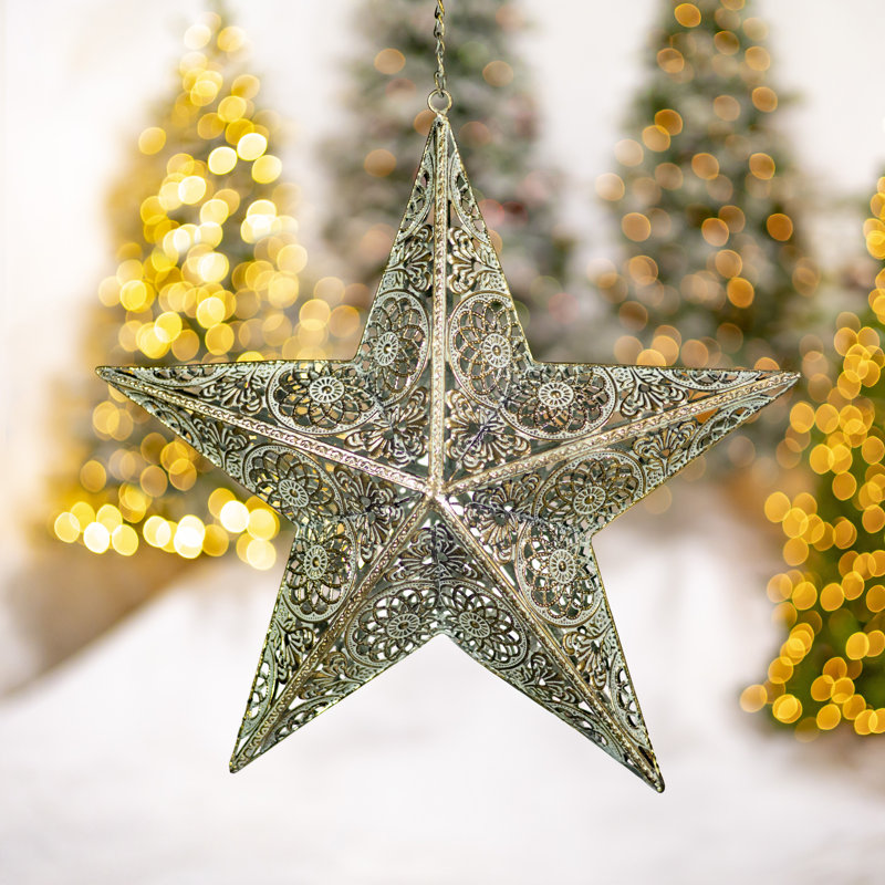 18 " Geometric Shapes Iron Shatterproof Ornament
