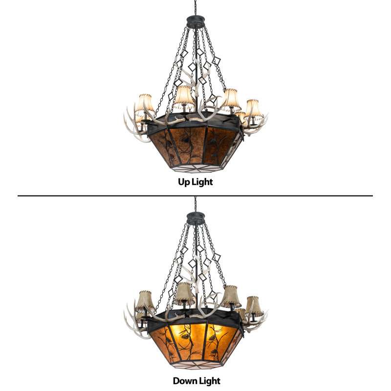 Whispering Pines Antler 16 - Light Chandelier