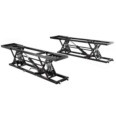 Car Lift, 25.6" Max. Height, 5,000 LBS Capacity Portable Car Lift, With Extended-Length Plates, Heavy-Duty Carbon Steel Truck Lift With 120V Power Unit, Auto Car Jack Lifts For Home Garage Shop