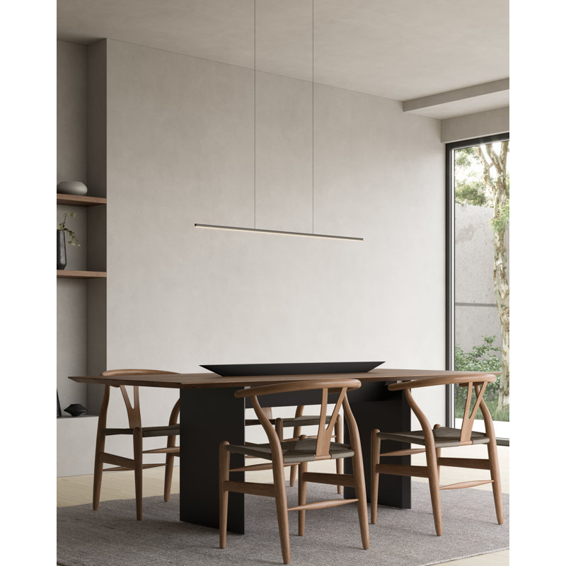 Îlot de cuisine 1 lumière Vega Minor, H 123 po x l 47,37 po x P 1,5 po, Noir