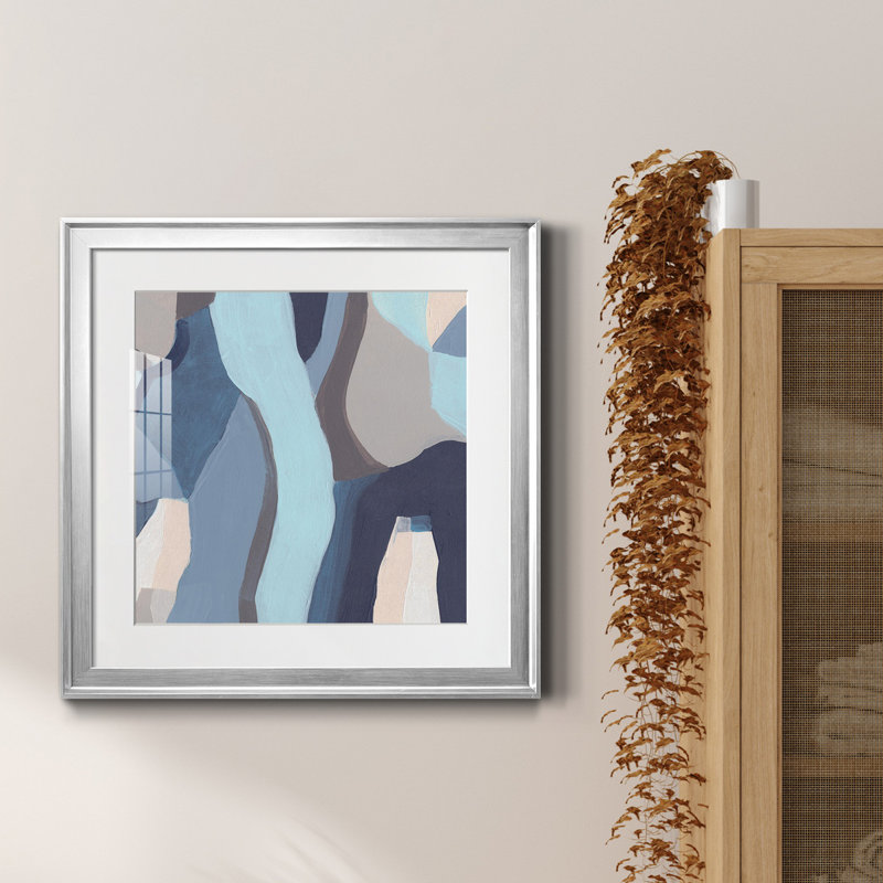 «Blue Chrysalis III», reproduction encadrée de qualité supérieure - prête à être accrochée, H 20 po x l 20 po x P 1 po