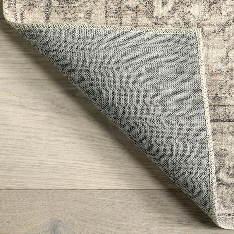 Bungalow Rose Leyhill Oriental Machine Washable Area Rug in Gray ...
