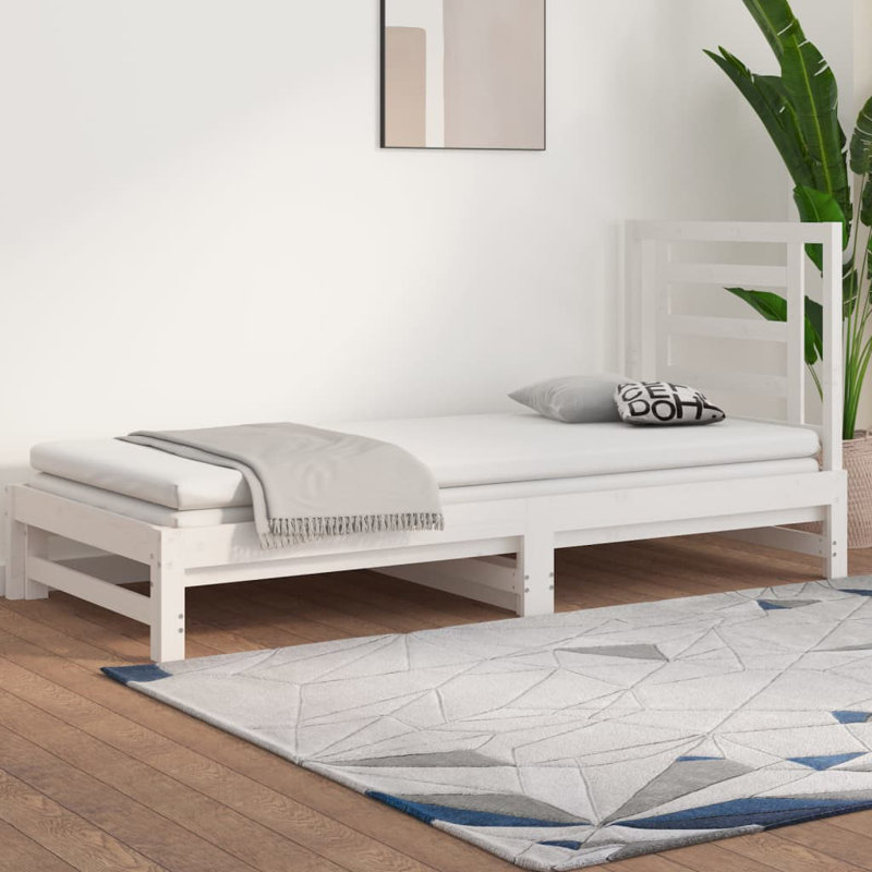 Krishnan Bed Frame, White, 90 x 200 cm