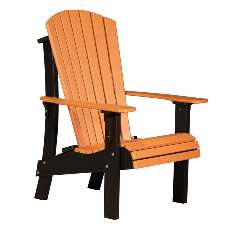 Zussen Outdoor Adirondack Chair, Orange/Black