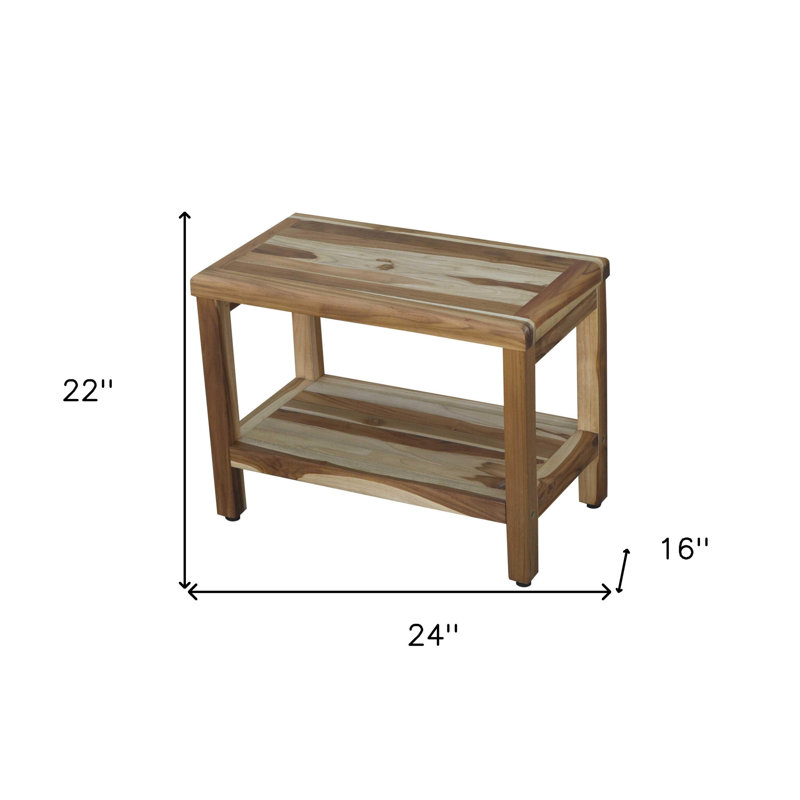 24'' W Teak Shower Bench