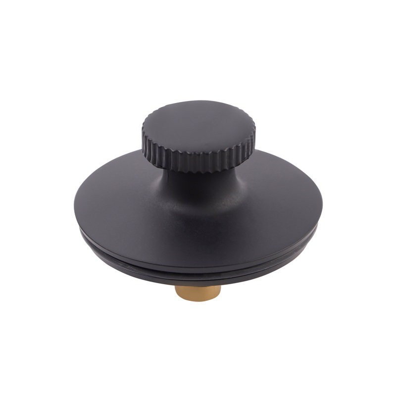 SUPPLYGIANT Lift and Turn Tub Drain Stopper, 5/16 or 3/8 Inner Bathtub Shoe, Bathtub Drain Assembly, Matte Black Finish