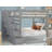 Tena Tall Solid Wood Standard Stairway Bunk Beds Twin over Twin, 4 Drawers in the Steps, Gray-1904814714-1904814709