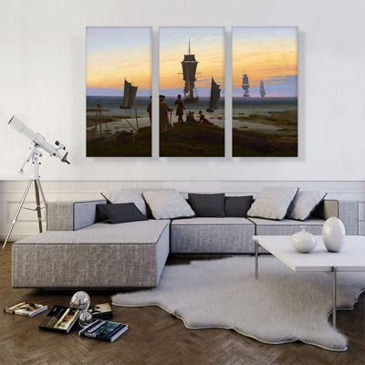 " The Stages Of Life 1835 " by Caspar David Friedrich 3 - Pieces Painting Print