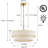 Dia 19.69 Inches, 6-Light Modern Farmhouse Chandelier With Hand-Weaving Shade
