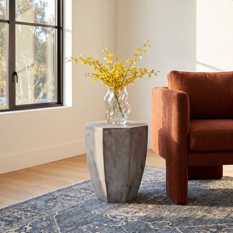 Klaus Concrete Top End Table