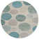 Machine Washable Indoor/Outdoor Xhevrie Teal Rug